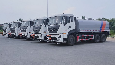 國六東風(fēng)天龍后雙橋18方灑水車批量發(fā)車圖片 國六東風(fēng)天龍后雙橋18方灑水車批量發(fā)車圖片